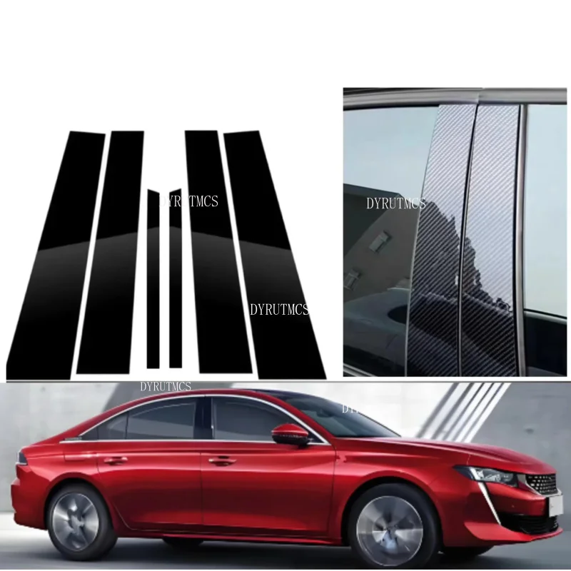 6pcs Glossy Black Carbon Pillar Post Fit For Peugeot 508L 2019-2023 Door Window Column BC Trim Sticker Cover
6pcs Glossy Black Carbon Pillar Post Fit For Peugeot 508L 2019-2023 Door Window Column BC Trim Sticker Cover