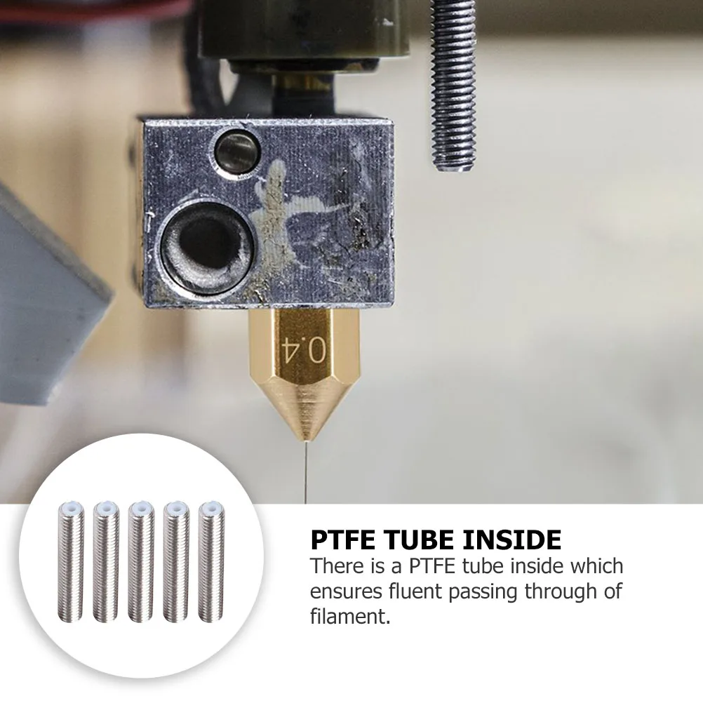 5pcs 3D Printer Throat Tube Stainless Steel Extruder Feed 1.75mm PTFE Compatible Parts Accessories Thermal Barrier
5pcs 3D Printer Throat Tube Stainless Steel Extruder Feed 1.75mm PTFE Compatible Parts Accessories Thermal Barrier