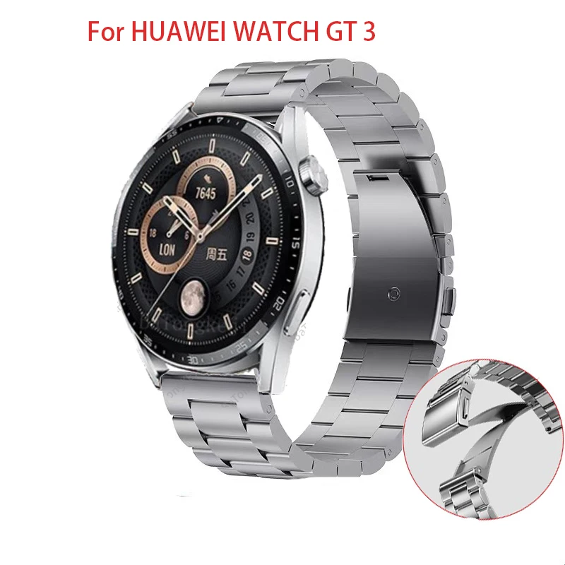 Replacement Watchband Metal Strap For HUAWEI WATCH GT 3 46mm GT3/GT 2 Pro GT2 Stainless Steel Titanium alloy strap Black/Silver
Replacement Watchband Metal Strap For HUAWEI WATCH GT 3 46mm GT3/GT 2 Pro GT2 Stainless Steel Titanium alloy strap Black/Silver