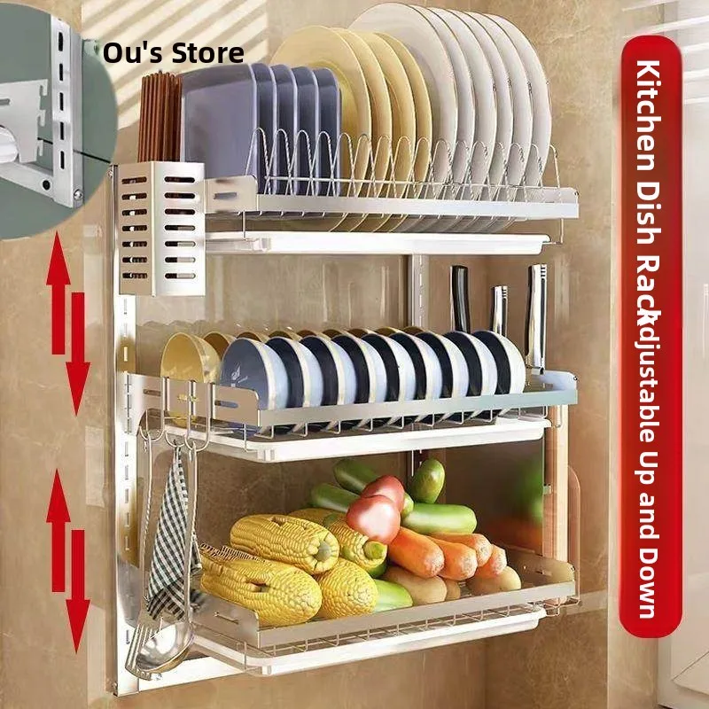 Thickened 304 Stainless Steel Bowl Rack Kitchen Storage Dish Draining Shelf Wall Mounted No Drilling Required Modern Simple S...
Thickened 304 Stainless Steel Bowl Rack Kitchen Storage Dish Draining Shelf Wall Mounted No Drilling Required Modern Simple S...