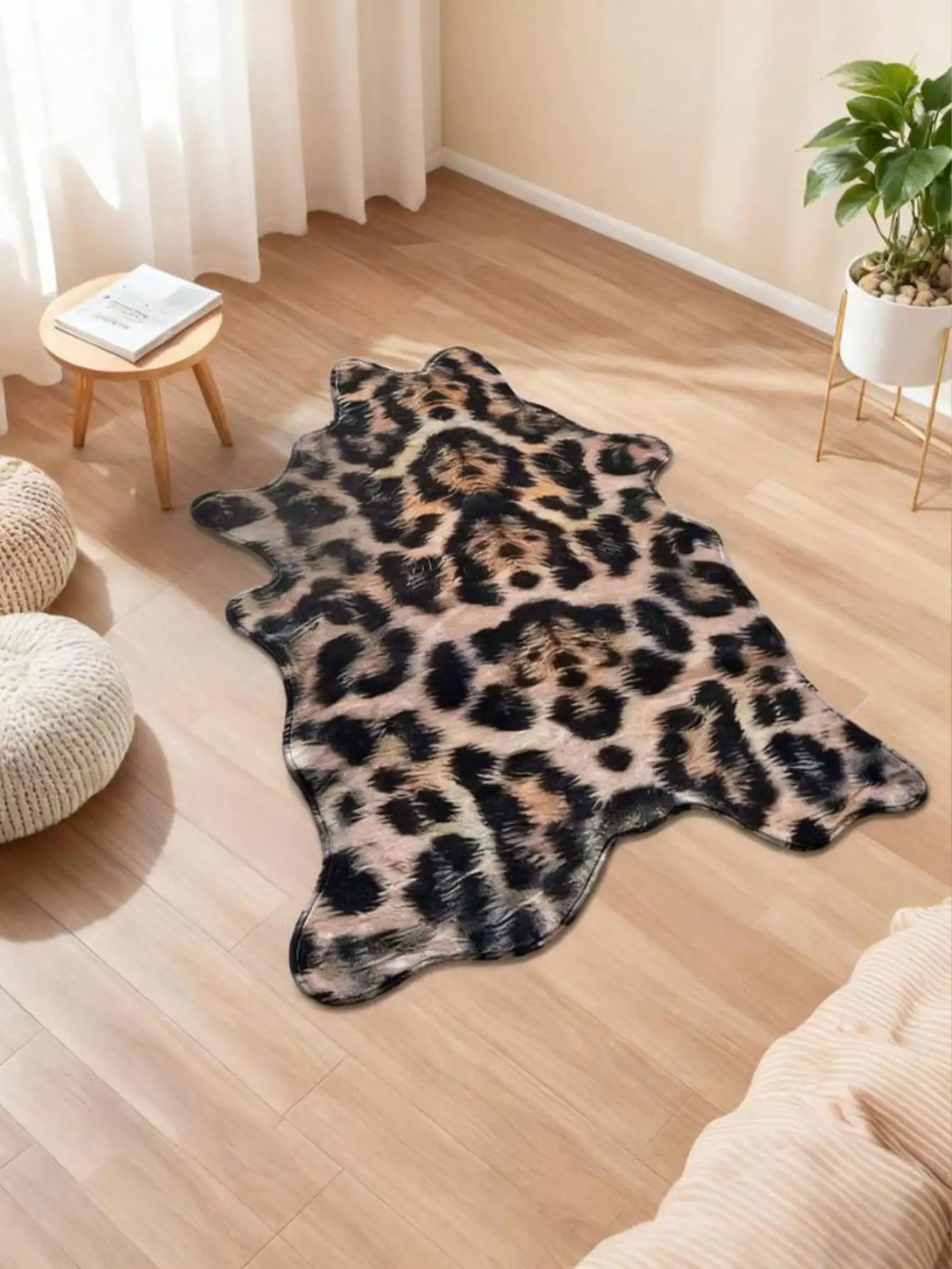 Leopard Print Faux Wool Non-Slip Asymmetrical Soft Washable Rug for Living Room Fireplace
Leopard Print Faux Wool Non-Slip Asymmetrical Soft Washable Rug for Living Room Fireplace