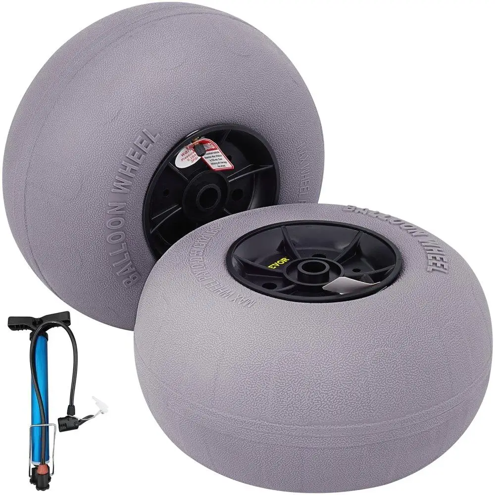 Beach Balloon Wheels, 13" Replacement Sand Tires, TPU Cart Tires for kayak Dolly, Canoe Cart and Buggy w/Free Air Pump, 2-Pack
Beach Balloon Wheels, 13" Replacement Sand Tires, TPU Cart Tires for kayak Dolly, Canoe Cart and Buggy w/Free Air Pump, 2-Pack