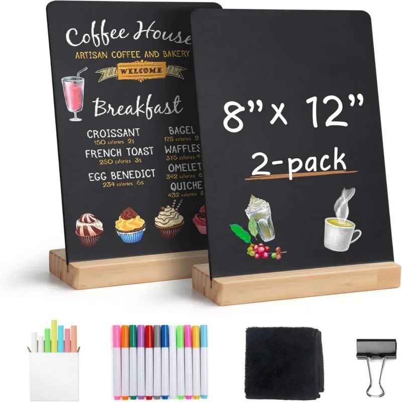 2 Pack 8x12 Inch Desktop Decorative Chalkboard Set, Small Chalkboard Signs with Text for Tabletop Display & Decor
2 Pack 8x12 Inch Desktop Decorative Chalkboard Set, Small Chalkboard Signs with Text for Tabletop Display & Decor
