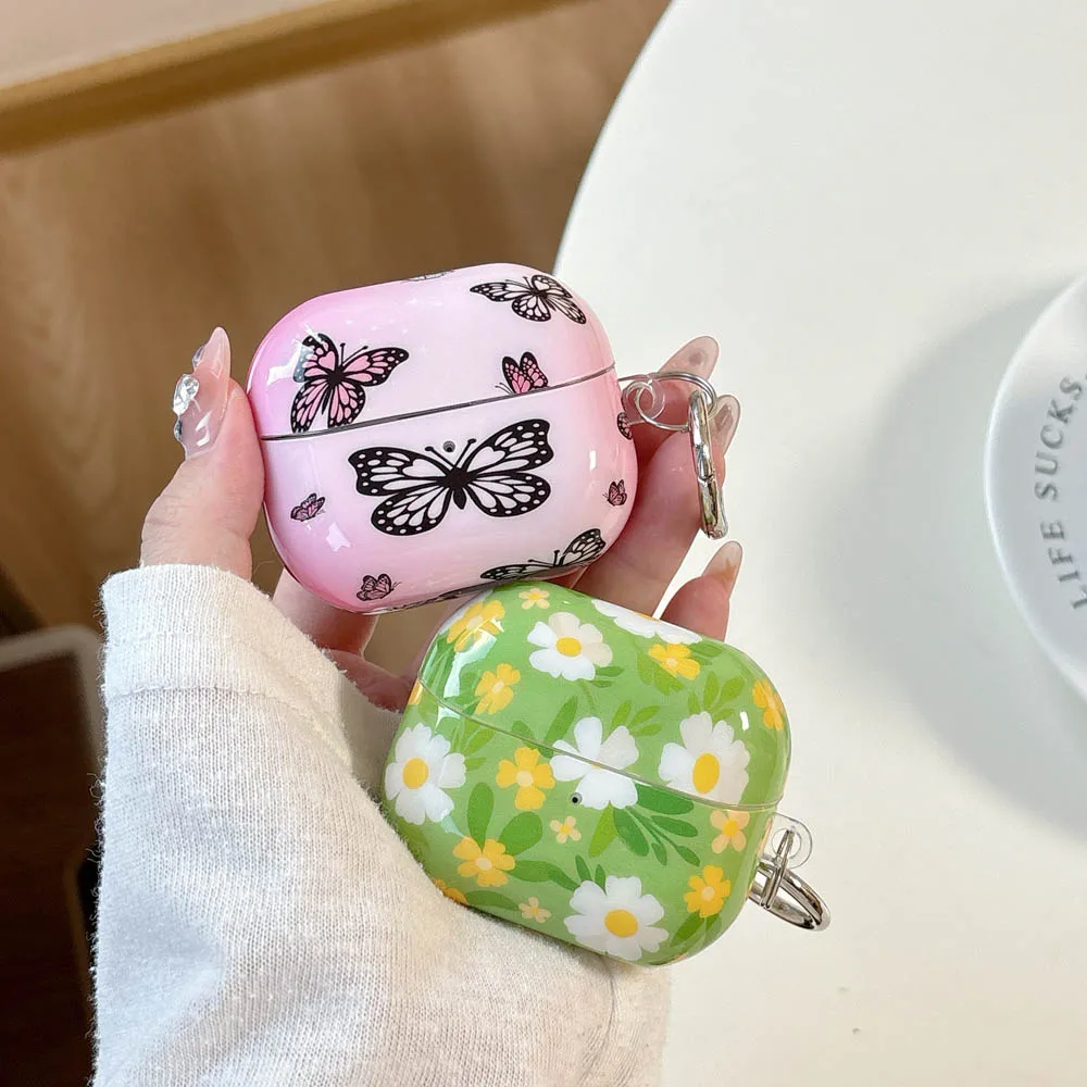 For Samsung Galaxy Buds 3 Pro 3FE Case Lovely Flower Butterfly Wireless Bluetooth Earphone Cover Protective Funda with Keyring
For Samsung Galaxy Buds 3 Pro 3FE Case Lovely Flower Butterfly Wireless Bluetooth Earphone Cover Protective Funda with Keyring