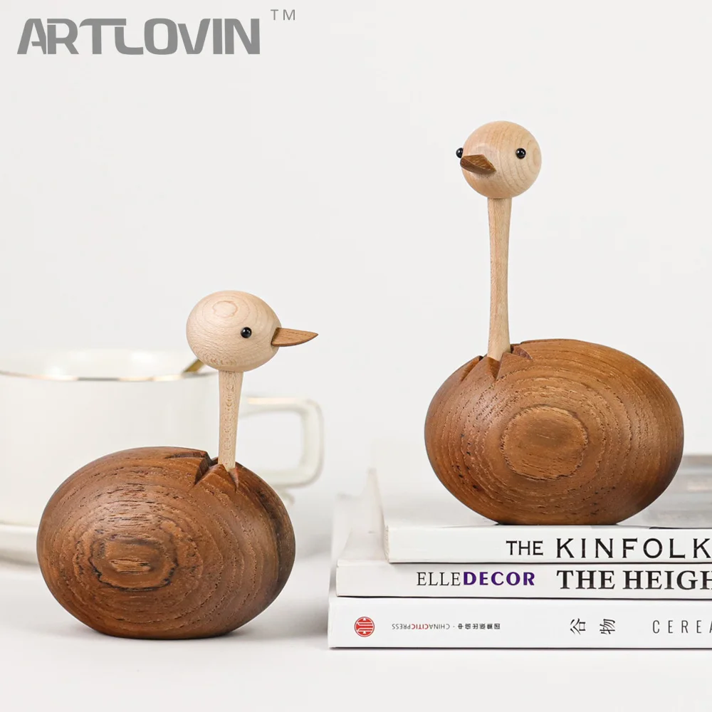 Nordic Wooden Egg Bird Figures Natural Teak Wood Ostrich Figurine Home Decor Christmas Craft Desktop Sculpture Nice Easter Gift
Nordic Wooden Egg Bird Figures Natural Teak Wood Ostrich Figurine Home Decor Christmas Craft Desktop Sculpture Nice Easter Gift