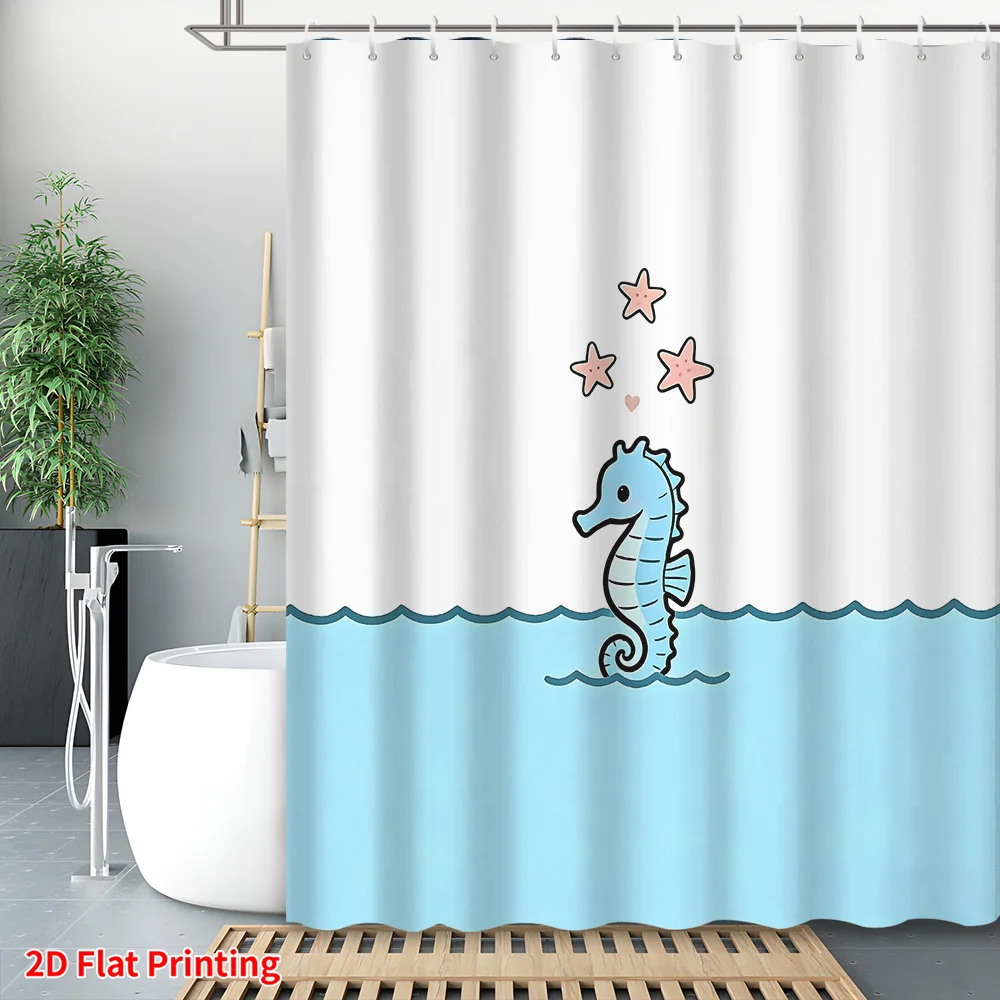 Cute Mermaid Seahorse Shower Curtain Bath Decor Nautical Ocean Water Pattern Kids Bathroom Curtain Liner 90x180cm Waterproof
Cute Mermaid Seahorse Shower Curtain Bath Decor Nautical Ocean Water Pattern Kids Bathroom Curtain Liner 90x180cm Waterproof