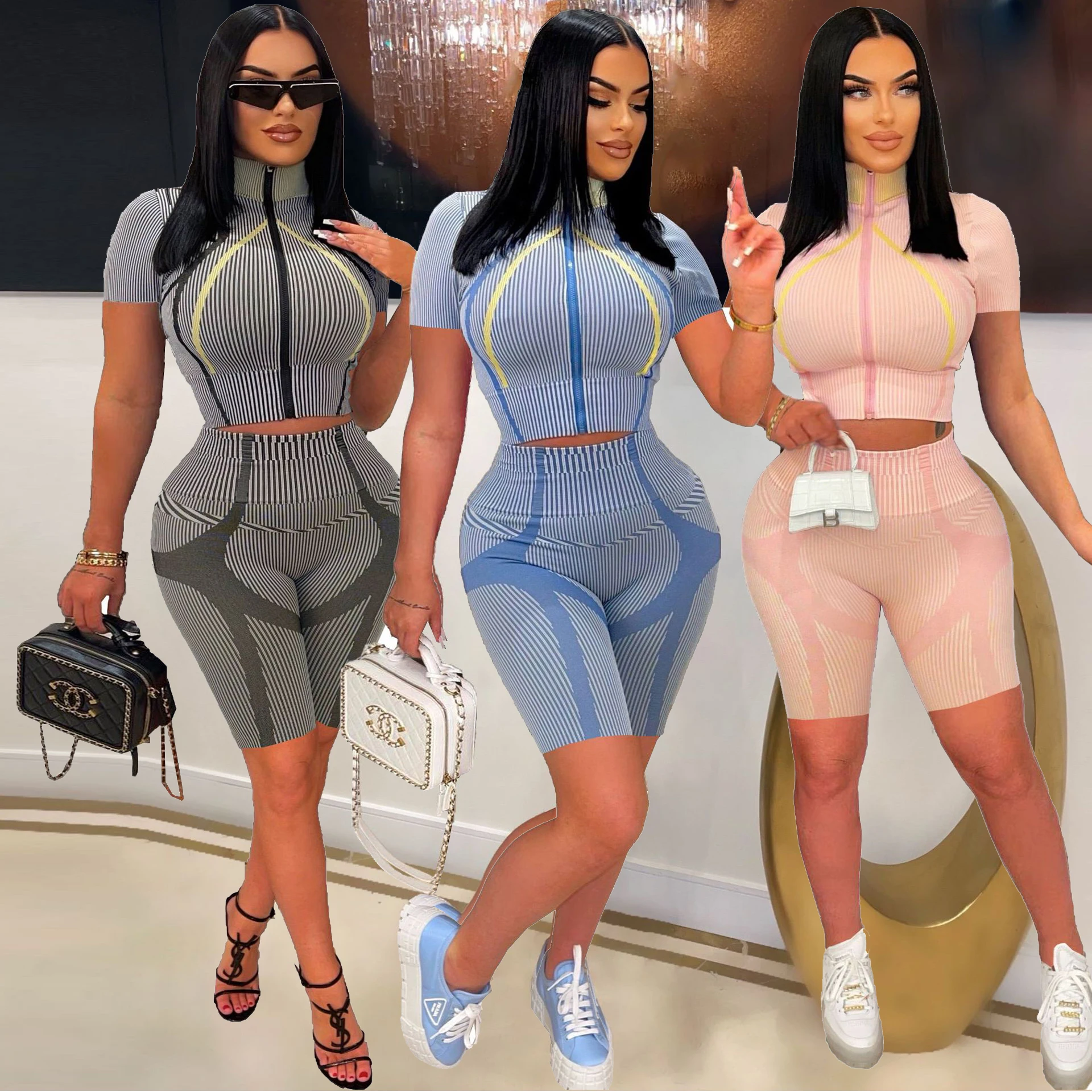Sexy Crop Top Sportswear 2 Piece Sets Summer Outfits Women 2023 Clothes Shorts Pants Sexy Two Piece Tracksuit Set Y2K Streetwear
Sexy Crop Top Sportswear 2 Piece Sets Summer Outfits Women 2023 Clothes Shorts Pants Sexy Two Piece Tracksuit Set Y2K Streetwear