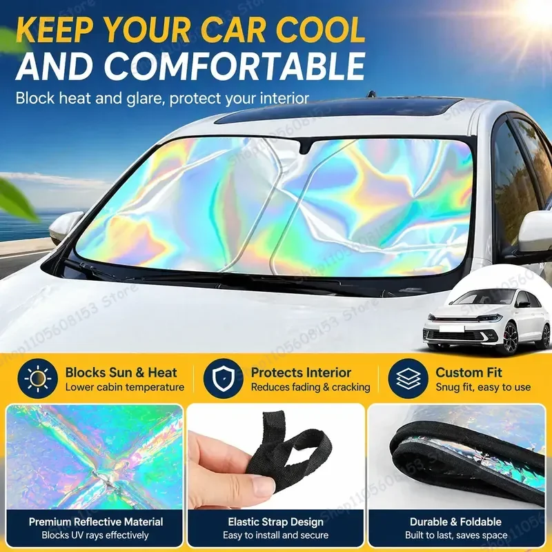 For Volkswagen Polo Foldable Front Windshield Sun Shade UV Reflective Car Sun Protection Cover Interior Accessories Heat
For Volkswagen Polo Foldable Front Windshield Sun Shade UV Reflective Car Sun Protection Cover Interior Accessories Heat