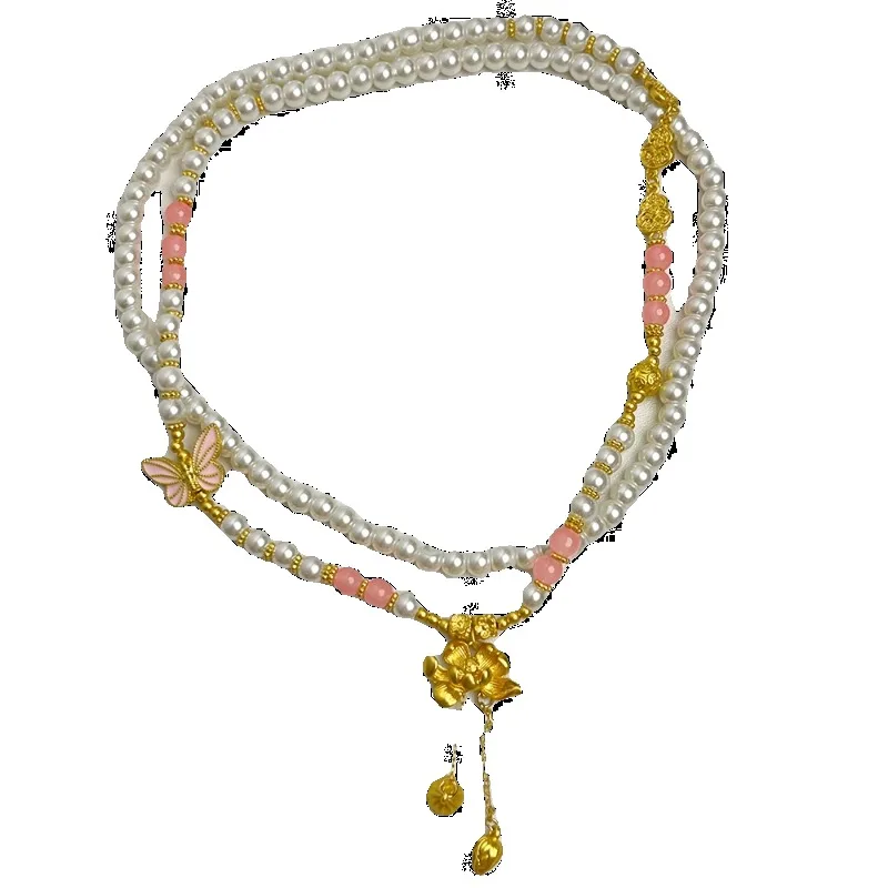 Chinese style lotus flower butterfly gourd pearl lotus pod fringed necklace new Chinese stacked collarbone chain
Chinese style lotus flower butterfly gourd pearl lotus pod fringed necklace new Chinese stacked collarbone chain