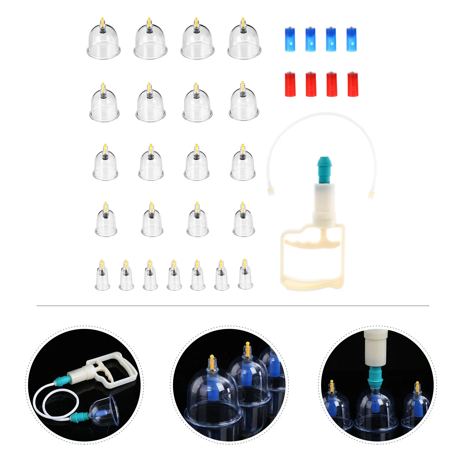 24Pcs Vacuum Cupping Set Professional Therapy Cups for Chinese Traditional Medicine Detox Massage Pain Relief
24Pcs Vacuum Cupping Set Professional Therapy Cups for Chinese Traditional Medicine Detox Massage Pain Relief