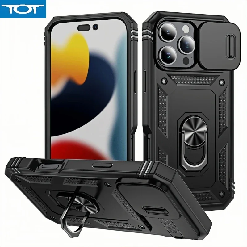 Luxury Armor Car Magnetic Ring Holder Phone Case For iPhone 16 15 14 13 12 11 Pro Max Plus Slide Camera Lens Protect Back Cover
Luxury Armor Car Magnetic Ring Holder Phone Case For iPhone 16 15 14 13 12 11 Pro Max Plus Slide Camera Lens Protect Back Cover