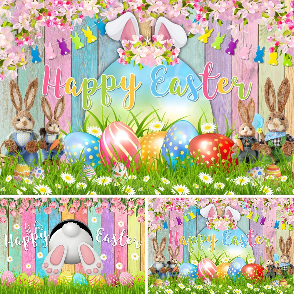 Happy Easter Backdrop Colorful Wooden Board Eggs Rabbit Spring Flower Grass Kids Birthday Baby Portrait Photography Background
Happy Easter Backdrop Colorful Wooden Board Eggs Rabbit Spring Flower Grass Kids Birthday Baby Portrait Photography Background
