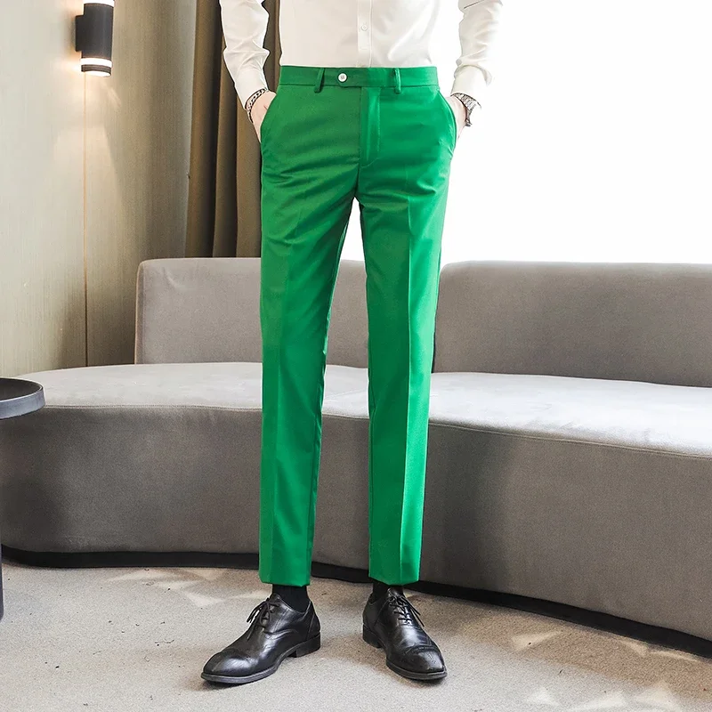 Men Slim Fit Dress Pants Solid Color Business Casual Office Wedding Formal Trousers High Quality Men Clothing Suit Pants 29-40
Men Slim Fit Dress Pants Solid Color Business Casual Office Wedding Formal Trousers High Quality Men Clothing Suit Pants 29-40