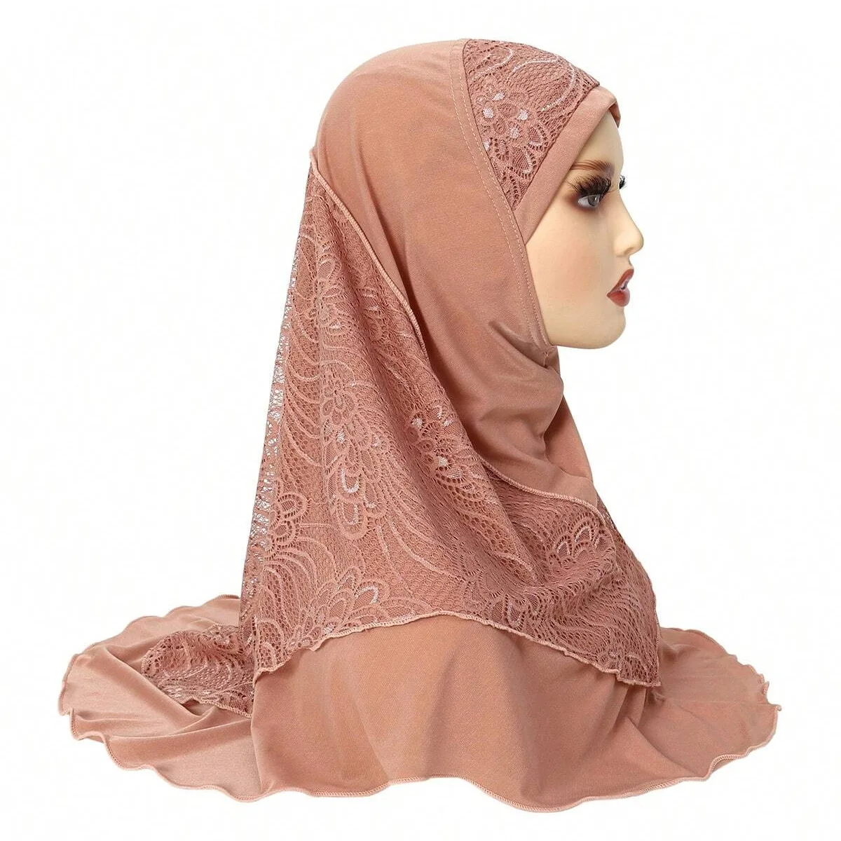 Simple Muslims Hijab Cap Lace Stitching Tulle Lightweight Scarf Shawl for Women Girls One Piece Lace Head Wrap Comfy Headwear
Simple Muslims Hijab Cap Lace Stitching Tulle Lightweight Scarf Shawl for Women Girls One Piece Lace Head Wrap Comfy Headwear