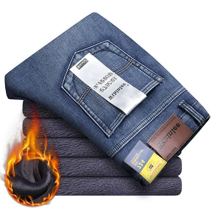 Мужские осенне-зимние зимние теплые плюшевые джинсы, мужские модные винтажные джинсовые брюки на утолщенной флисовой подкладке, повседневные умные повседневные брюки
Мужские осенне-зимние зимние теплые плюшевые джинсы, мужские модные винтажные джинсовые брюки на утолщенной флисовой подкладке, повседневные умные повседневные брюки