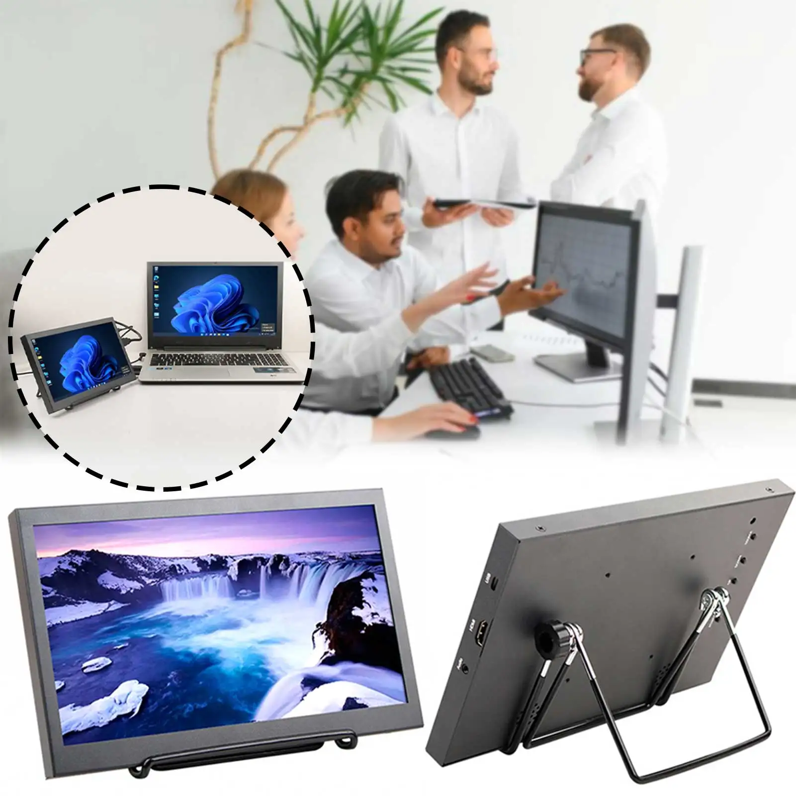10.1 Inch HDMI-compatible Display Screen 1024x600 IPS-Display With Stand For PC Camera
10.1 Inch HDMI-compatible Display Screen 1024x600 IPS-Display With Stand For PC Camera