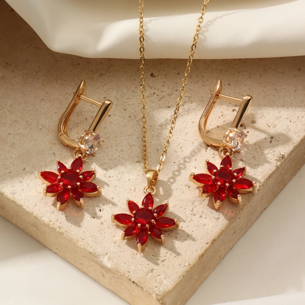 CDJAIME Jewelry Sets for Women 2025 New Fashion Flower Shape Zirconia Dangle Earrings Necklace Golden Wedding Party Accessories
CDJAIME Jewelry Sets for Women 2025 New Fashion Flower Shape Zirconia Dangle Earrings Necklace Golden Wedding Party Accessories
