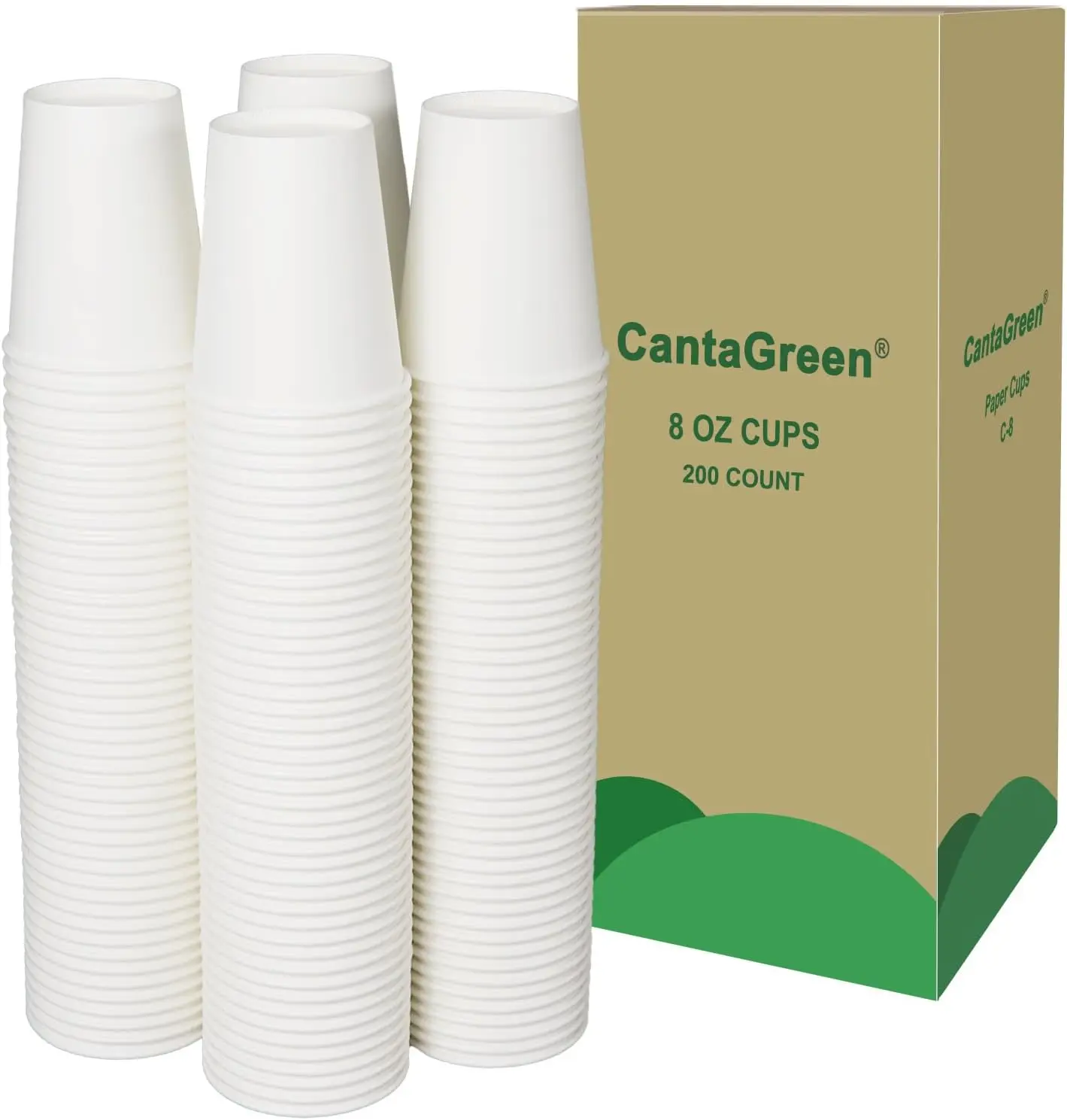 200 Pack 8 OZ Heavy-Duty Disposable Coffee Cups for Hot and Cold Drinks, White
200 Pack 8 OZ Heavy-Duty Disposable Coffee Cups for Hot and Cold Drinks, White