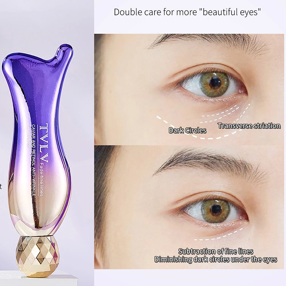 Caviar Retinol Massage Eye Cream Tightening Lifting Eye contour Reduce Eye bags dark circles removal Eye Care Serum skincare
Caviar Retinol Massage Eye Cream Tightening Lifting Eye contour Reduce Eye bags dark circles removal Eye Care Serum skincare