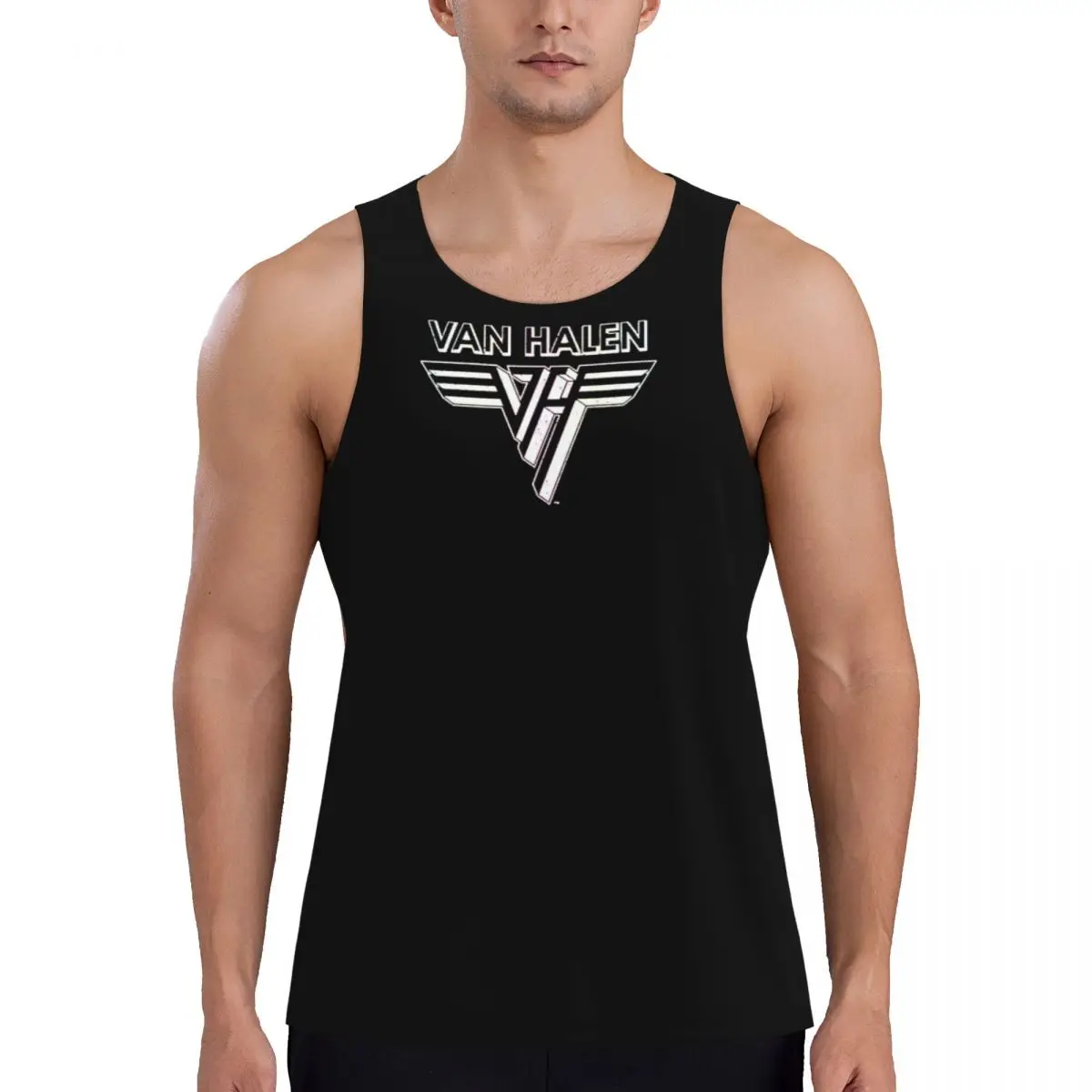 Быстросохнущая рубашка без рукавов с логотипом Van Halen 5150, спортивная майка, дышащий жилет для бодибилдинга
Быстросохнущая рубашка без рукавов с логотипом Van Halen 5150, спортивная майка, дышащий жилет для бодибилдинга