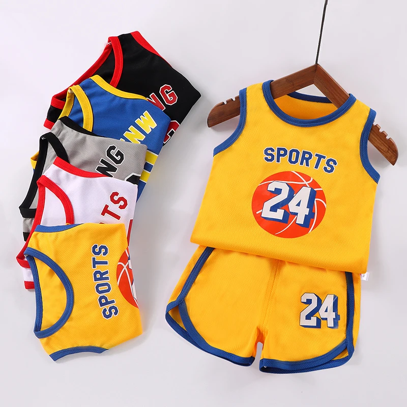 Children Sets Summer Sleeveless Basketball T-shirts Shorts Clothing Quick-drying Sport Tank Tops Suit Kids Clothes For 2-9 Year
Children Sets Summer Sleeveless Basketball T-shirts Shorts Clothing Quick-drying Sport Tank Tops Suit Kids Clothes For 2-9 Year