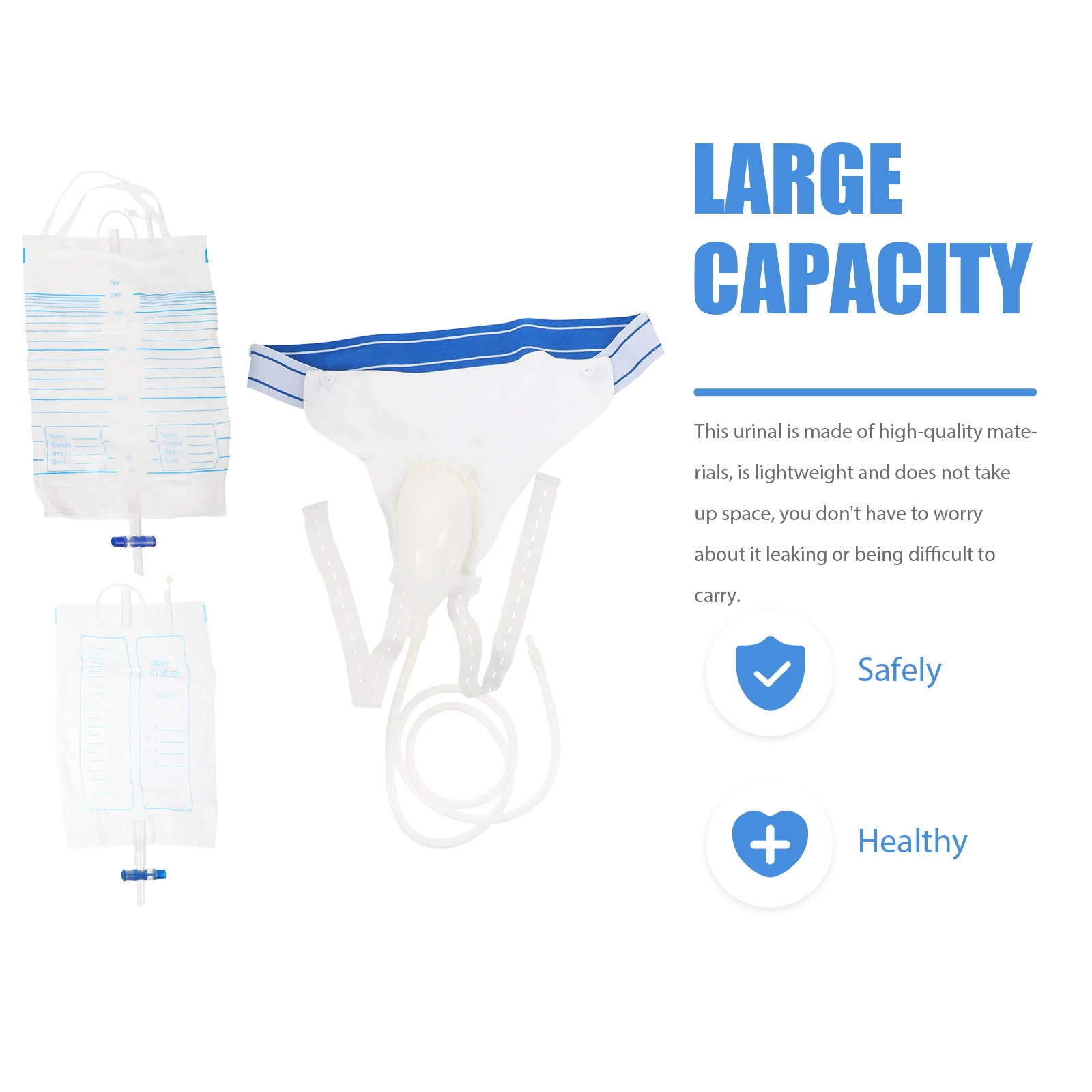 Urinal Urine Catheter Male Bags Urinary Drainage for Men Wearable Collector Silica Gel Collecting Bedridden
Urinal Urine Catheter Male Bags Urinary Drainage for Men Wearable Collector Silica Gel Collecting Bedridden