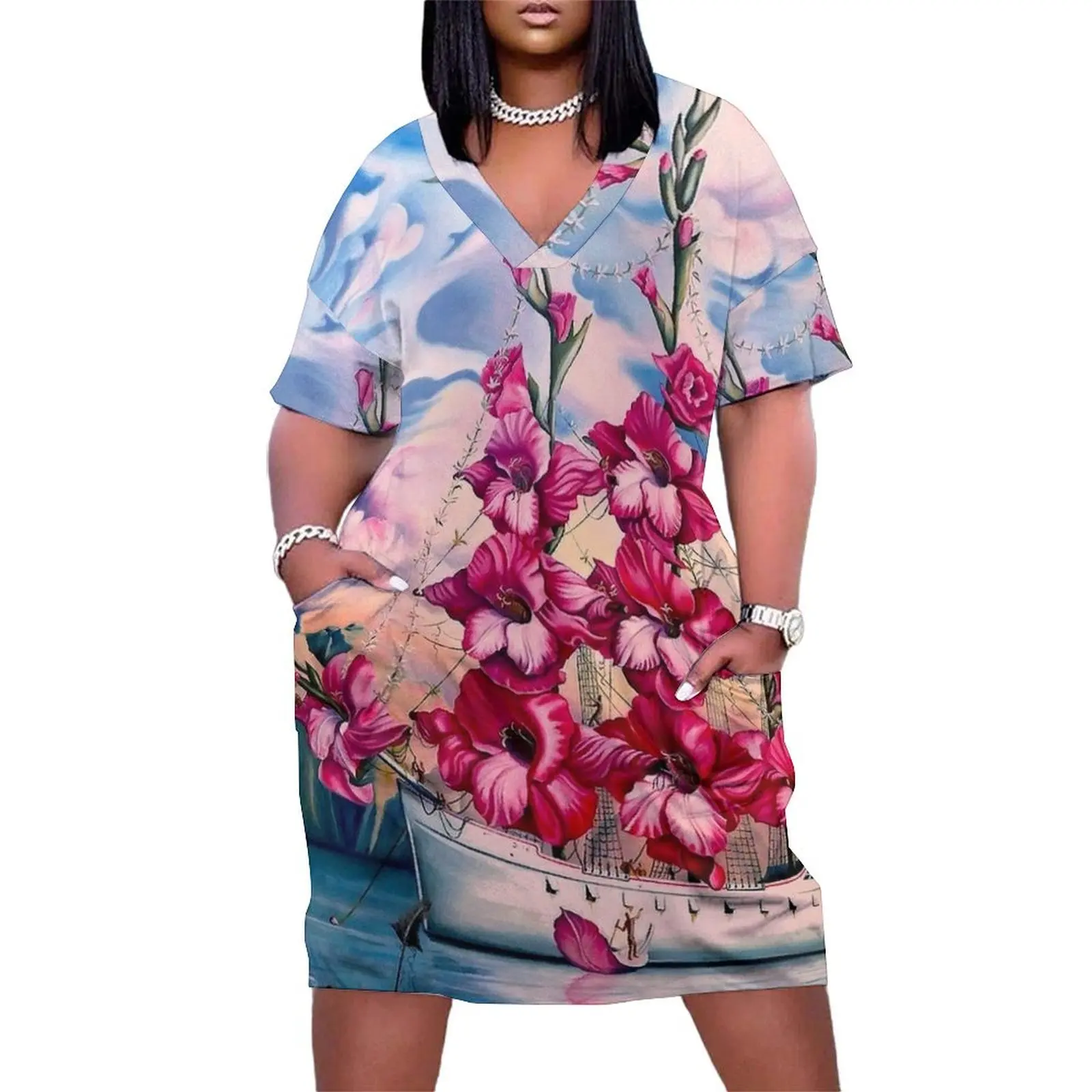 FLOWER SAIL BOAT : Vintage Abstract Fantasy Painting Print Loose Pocket Dress summer woman dress 2025 dresses summer
FLOWER SAIL BOAT : Vintage Abstract Fantasy Painting Print Loose Pocket Dress summer woman dress 2025 dresses summer