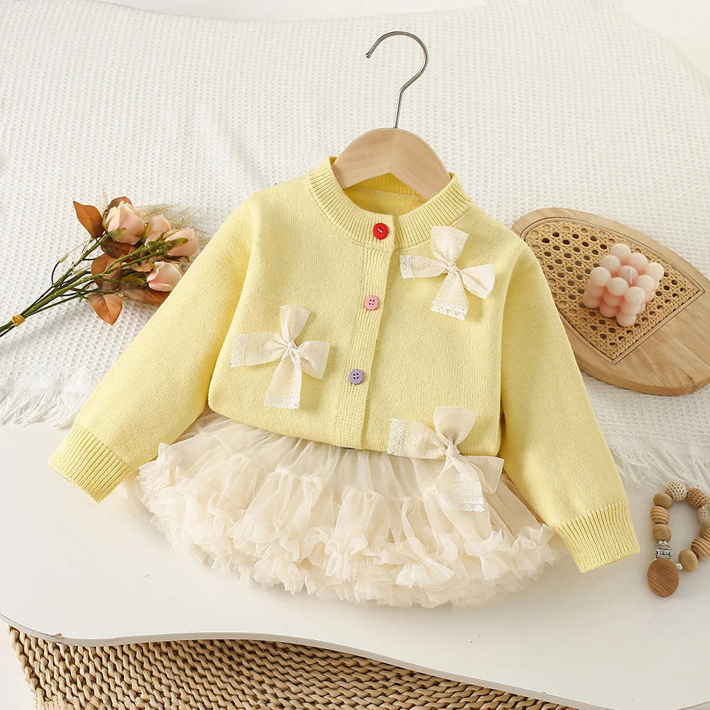 Girls Dress Clothes Sets Spring Autumn Children Woolen Jersey Sweaters Coats Skirts Kids Princess Suit For Baby Knitted Outfits
Girls Dress Clothes Sets Spring Autumn Children Woolen Jersey Sweaters Coats Skirts Kids Princess Suit For Baby Knitted Outfits