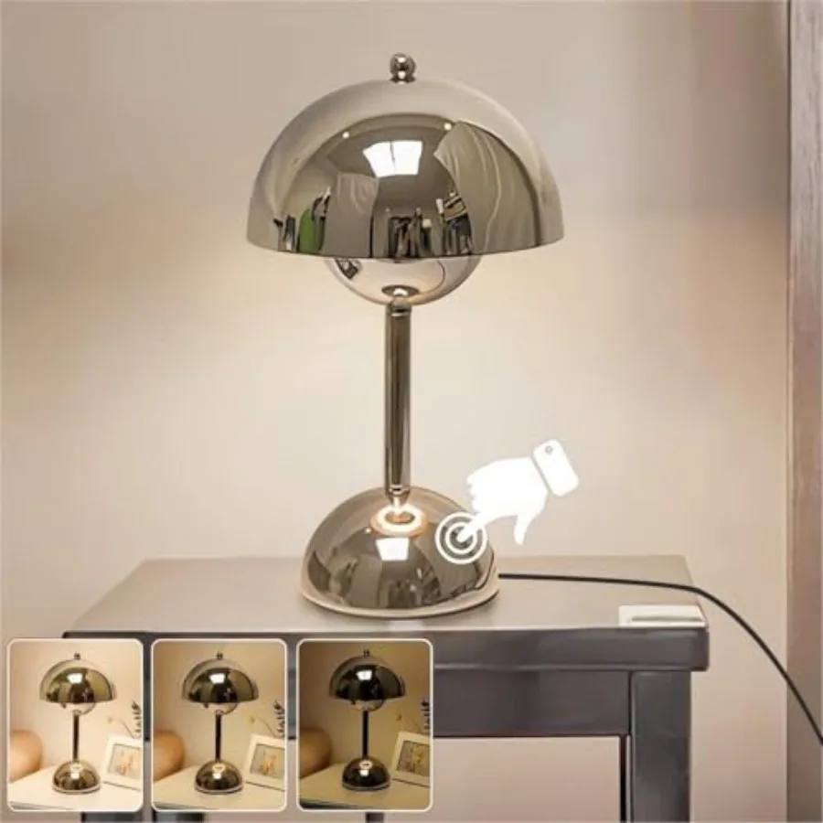 Mushroom Lamp with Touch ControlPower Cord Plug 3000K Warm Light Table Bedside Lamp Dimmable Mushroom Desk Lamp for Bedroom Liv
Mushroom Lamp with Touch ControlPower Cord Plug 3000K Warm Light Table Bedside Lamp Dimmable Mushroom Desk Lamp for Bedroom Liv