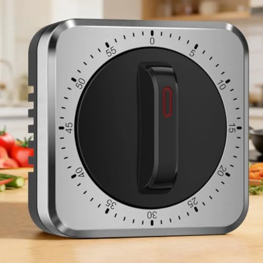 Mechanical Kitchen Timer with Magnet: Wind Up Cooking Timer Clock with Loud Alarm, Kitchen Timers for Cooking, No Battery Manua
Mechanical Kitchen Timer with Magnet: Wind Up Cooking Timer Clock with Loud Alarm, Kitchen Timers for Cooking, No Battery Manua