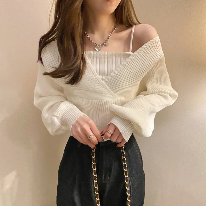 Women's Knitted ort Sve Top Inner Wear Base Layer Soft Gentle Fake Two-Piece Spring Autumn New Design Polyester Fiber
Women's Knitted ort Sve Top Inner Wear Base Layer Soft Gentle Fake Two-Piece Spring Autumn New Design Polyester Fiber