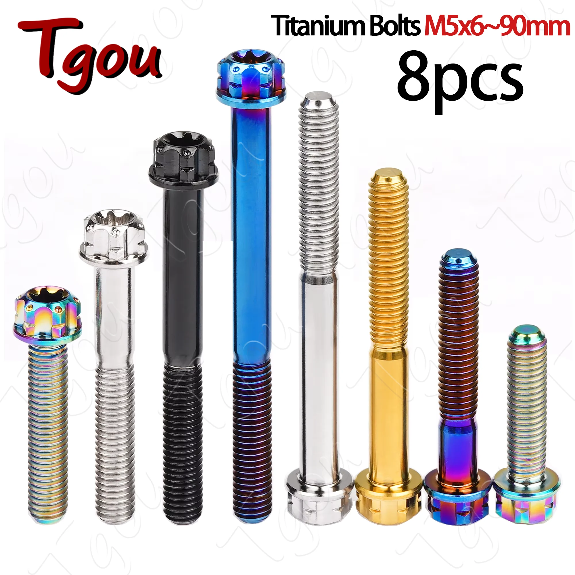 Титановые болты Tgou M5x6 ~ 90 мм, маленькая Фланцевая головка с маркировкой для мотоциклов и велосипедов, модификация деталей, 8 шт.
Титановые болты Tgou M5x6 ~ 90 мм, маленькая Фланцевая головка с маркировкой для мотоциклов и велосипедов, модификация деталей, 8 шт.