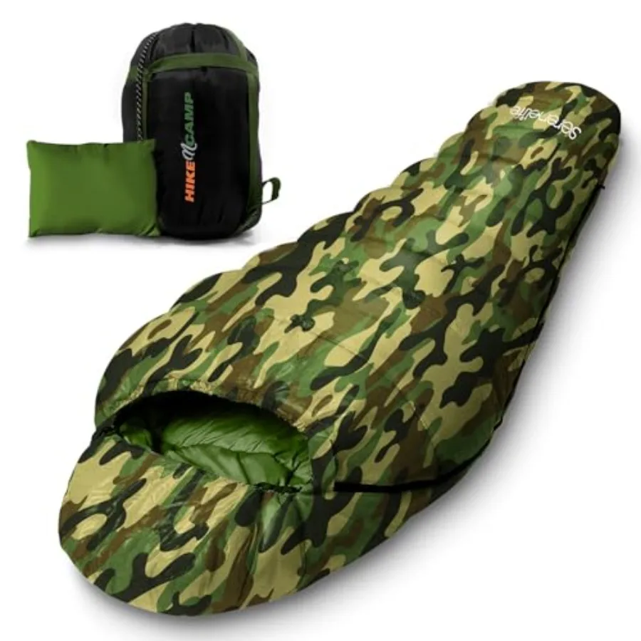 0 Degree Mummy Sleeping Bag Military-Style Lightweight and Waterproof for Extreme Cold Stays Warm in 5 10°F No-Snag Zipper Comp
0 Degree Mummy Sleeping Bag Military-Style Lightweight and Waterproof for Extreme Cold Stays Warm in 5 10°F No-Snag Zipper Comp
