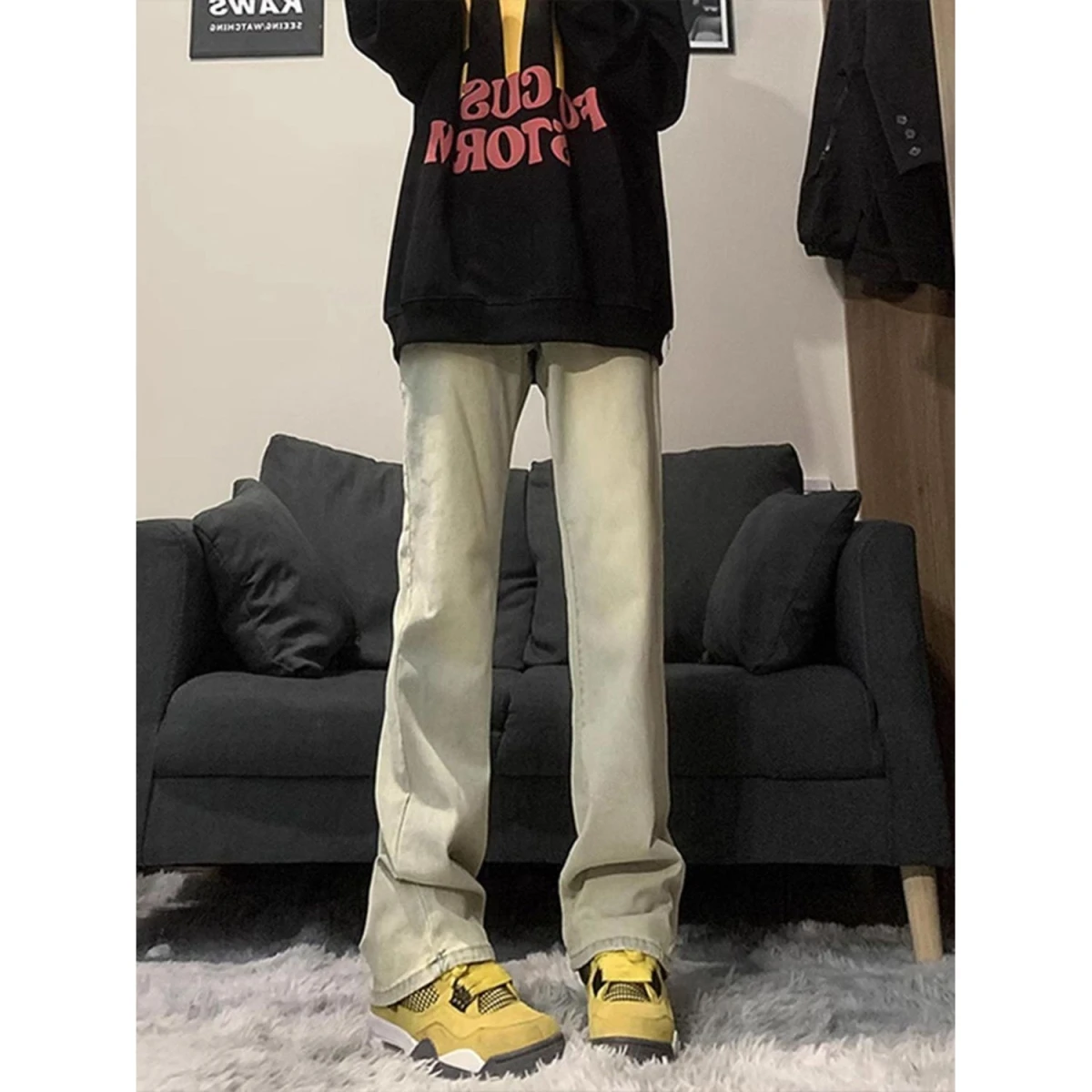 Мужские джинсы American High Street Yellow Mud Bend Knife, весна-осень, новинка, прямые, с легким расклешением, длинные брюки
Мужские джинсы American High Street Yellow Mud Bend Knife, весна-осень, новинка, прямые, с легким расклешением, длинные брюки