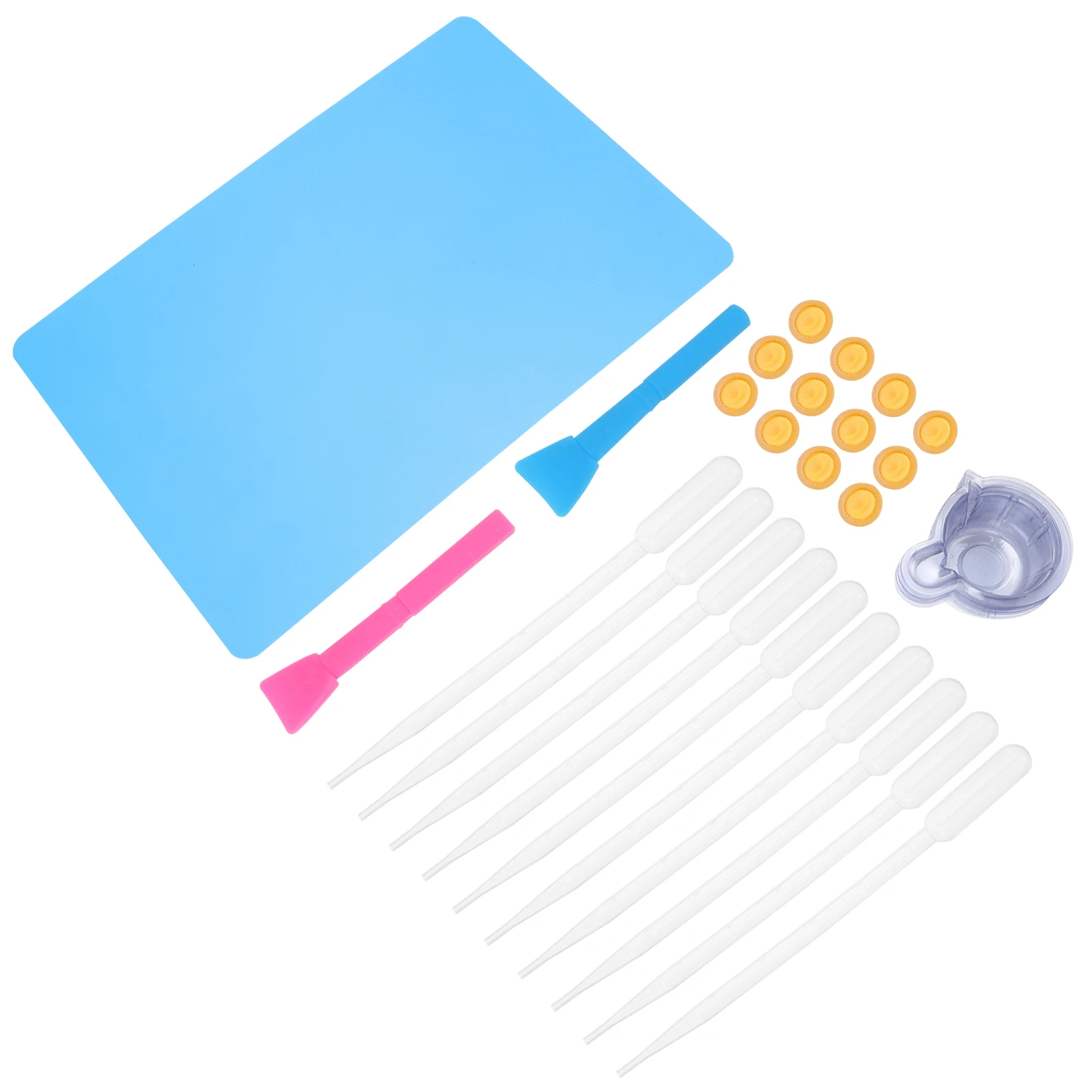 Epoxy Resin Set Silicone Nonstick Mat Measuring Cups Fingertip Covers Epoxy Resin Tools Set Droppers DIY Jewelry Accessories
Epoxy Resin Set Silicone Nonstick Mat Measuring Cups Fingertip Covers Epoxy Resin Tools Set Droppers DIY Jewelry Accessories