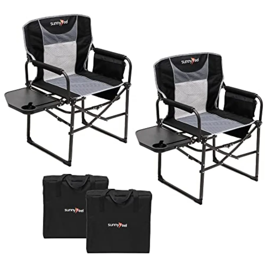Camping Directors Chair, Heavy Duty, Oversized Portable Folding Chair with Side Table, Pocket for Beach, Fishing, Trip, Picnic,
Camping Directors Chair, Heavy Duty, Oversized Portable Folding Chair with Side Table, Pocket for Beach, Fishing, Trip, Picnic,