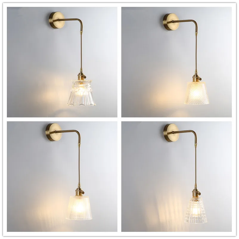 Vintage Copper Material Clear Glass Shade Sconce Retro Simple Small Brass Wall Light Mirror Longer Cord Switch Front Lamp
Vintage Copper Material Clear Glass Shade Sconce Retro Simple Small Brass Wall Light Mirror Longer Cord Switch Front Lamp