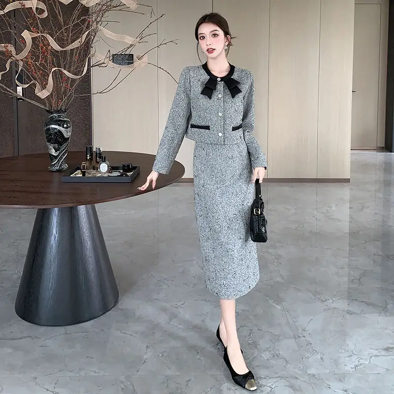 New Arrival Fall Season Small Fragant Style Elegant Tweed Short Jacket Long Skirt Women Fashion Commute Two Piece Set
New Arrival Fall Season Small Fragant Style Elegant Tweed Short Jacket Long Skirt Women Fashion Commute Two Piece Set