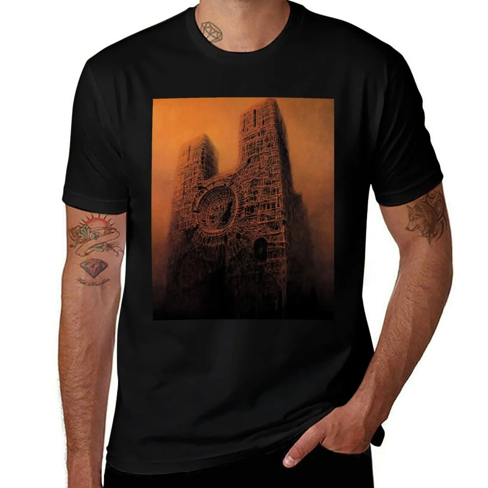 Untitled (Cathedral), by Zdzisaw Beksiński T-Shirt cotton tshirt 100% man t shirts for men T-Shirt
Untitled (Cathedral), by Zdzisaw Beksiński T-Shirt cotton tshirt 100% man t shirts for men T-Shirt