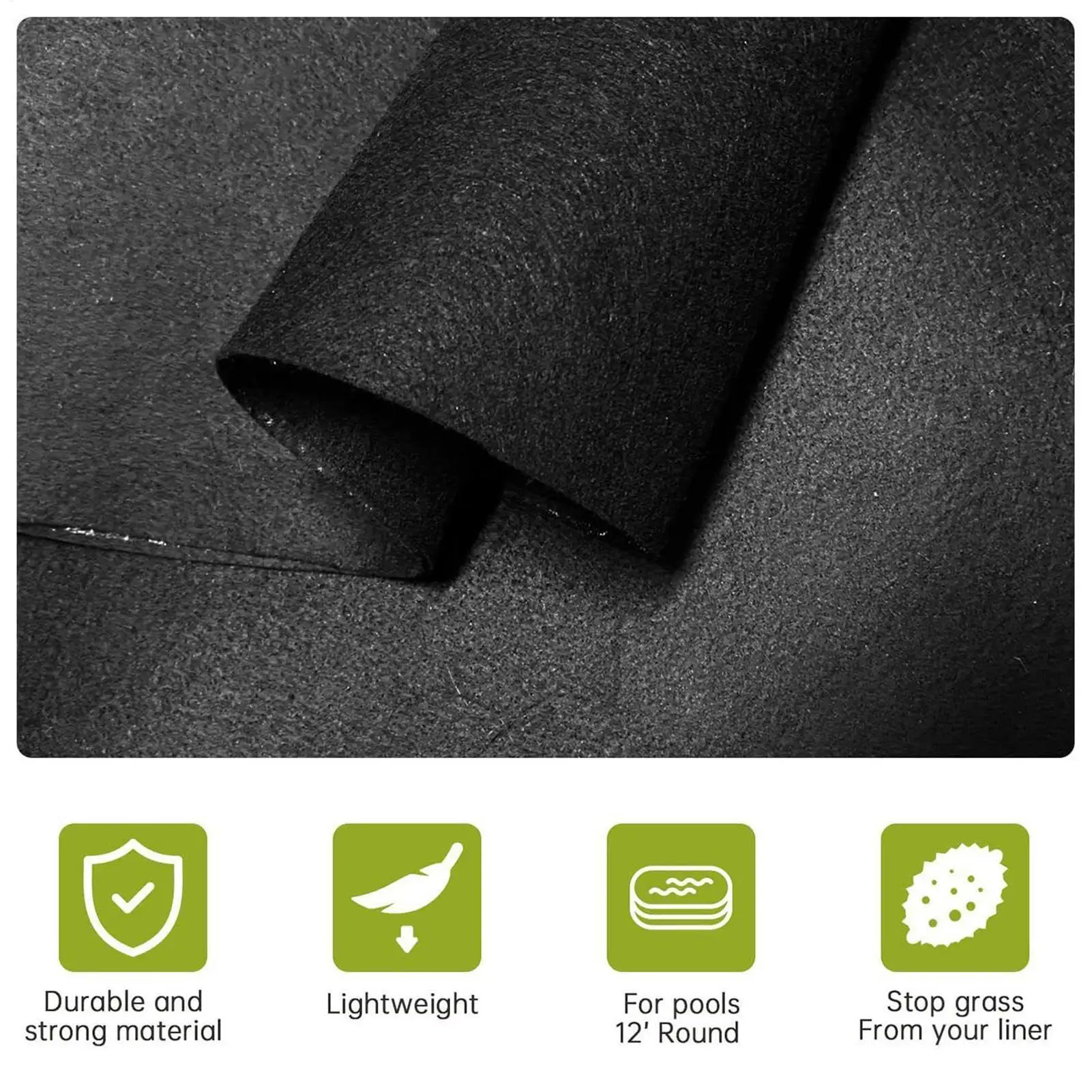 Pool Liner Pad Above Ground Protection Pond Equipment Pre-Cut Puncture Resistant For Gravel Concrete Wood Stone Grass Surfaces
Pool Liner Pad Above Ground Protection Pond Equipment Pre-Cut Puncture Resistant For Gravel Concrete Wood Stone Grass Surfaces