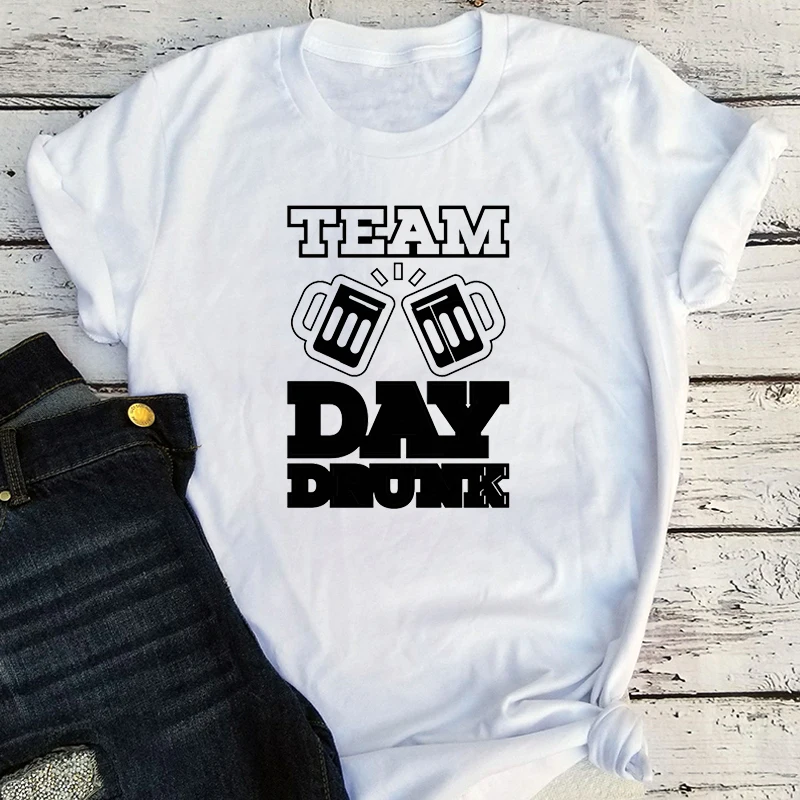 Team Day Drunk Graphic T Shirts Drinking Holiday 2022 Women Clothing Kawaii Beer Fun Tees Casual Party Friends Graphic Tee
Team Day Drunk Graphic T Shirts Drinking Holiday 2022 Women Clothing Kawaii Beer Fun Tees Casual Party Friends Graphic Tee