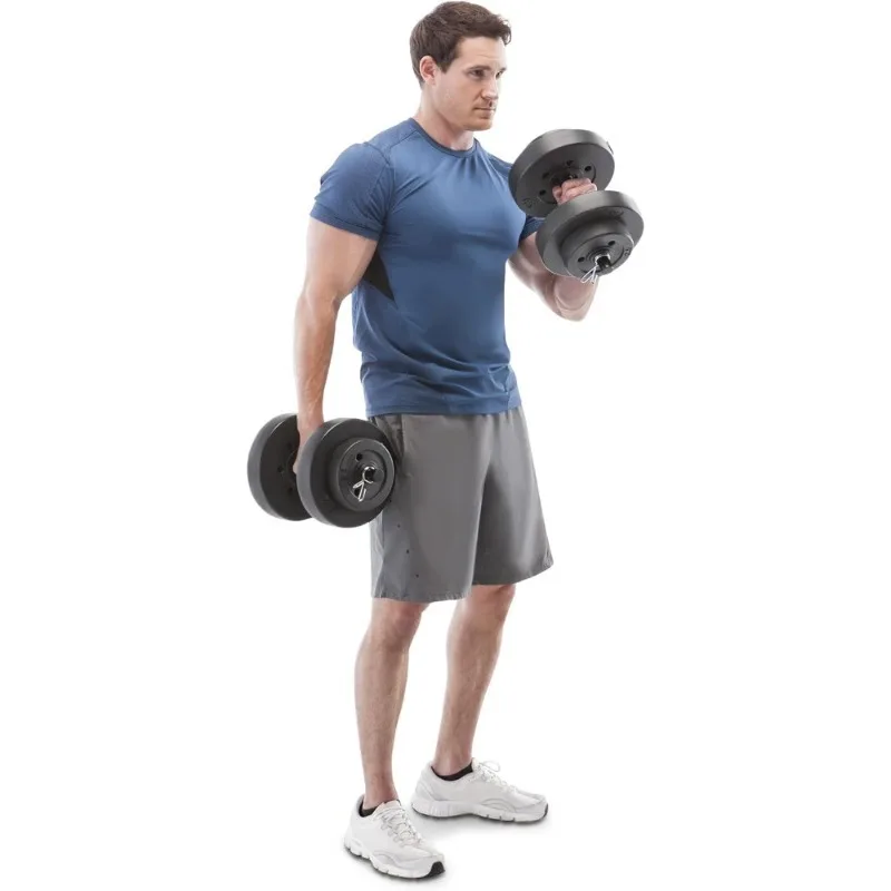 Adjustable Dumbbell Set 40 lbs with Locking Collars for Home Gym Fitness Strength Training
Adjustable Dumbbell Set 40 lbs with Locking Collars for Home Gym Fitness Strength Training