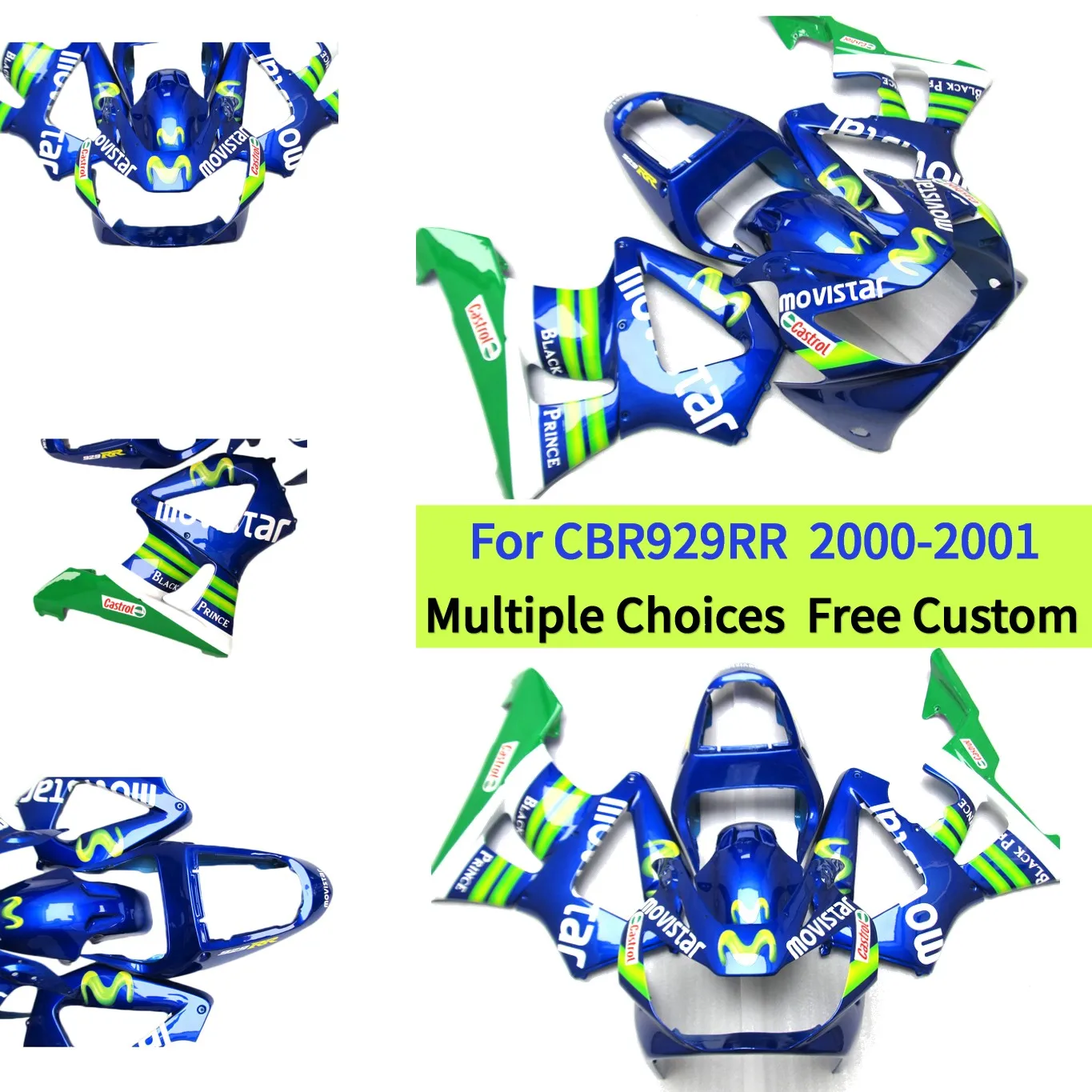Aftermarket Fairing Bodywork Kit for HONDA CBR929RR 2000 2001 ABS Plastic Injection Panels | Movistar Painted
Aftermarket Fairing Bodywork Kit for HONDA CBR929RR 2000 2001 ABS Plastic Injection Panels | Movistar Painted
