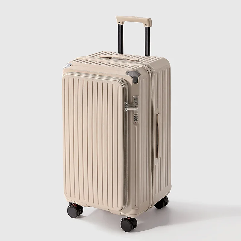 Side open cover five-wheel thickened trolley case can be expanded with large capacity
Side open cover five-wheel thickened trolley case can be expanded with large capacity