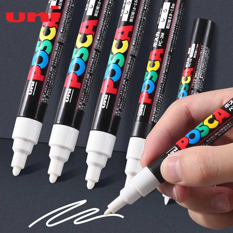 3pc Uni White rotulador permanente,Posca Acrylic PC 1M 3M 5M Black Paiting graffiti Rotuladores For Glass Ceramic Leather Fabric
3pc Uni White rotulador permanente,Posca Acrylic PC 1M 3M 5M Black Paiting graffiti Rotuladores For Glass Ceramic Leather Fabric