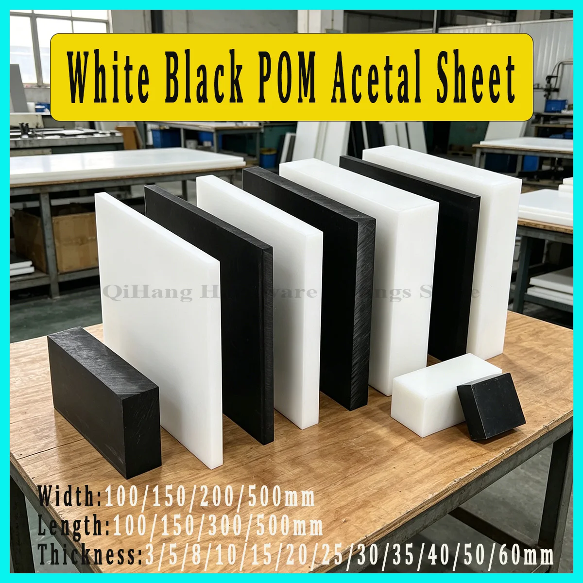 White Black POM Acetal Sheet, High Hardness Wear Resistant Engineering Plastic Plate for Industrial Machining DIY Parts
White Black POM Acetal Sheet, High Hardness Wear Resistant Engineering Plastic Plate for Industrial Machining DIY Parts