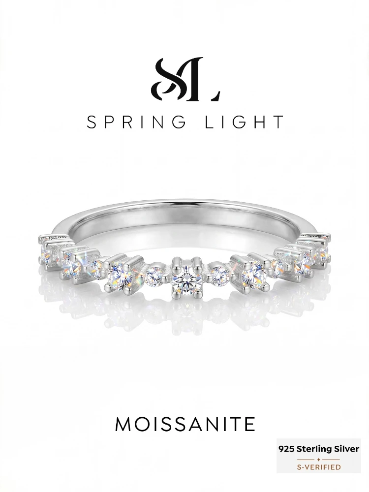 Shiny Real Moissanite Diamond Rings for Women Wedding Anniversary Daily Wear 925 Sterling Silver Fine High Quality Jewelry
Shiny Real Moissanite Diamond Rings for Women Wedding Anniversary Daily Wear 925 Sterling Silver Fine High Quality Jewelry