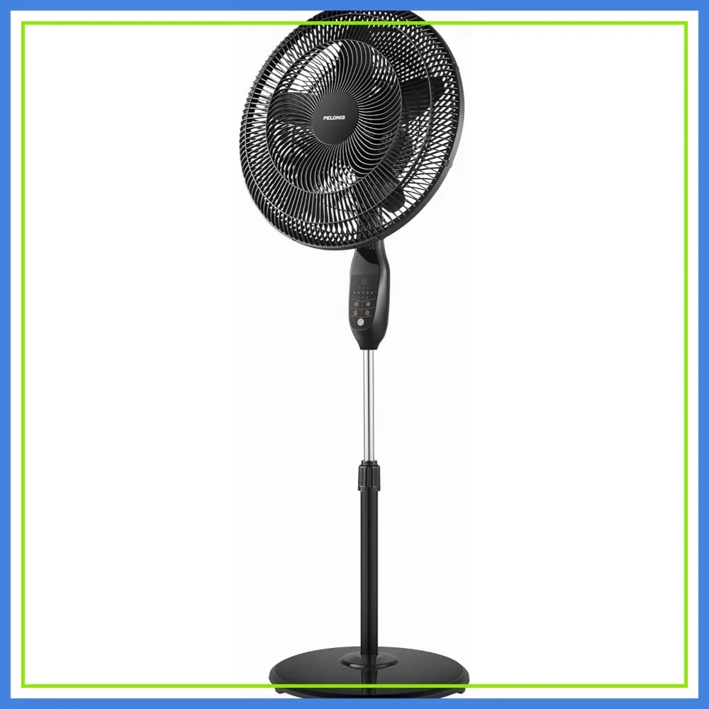 18 inch 5-Blade Oscillating Pedestal Fan, Remote Control, LED Display, 5 Speeds & 7-Hour Timer, Black
18 inch 5-Blade Oscillating Pedestal Fan, Remote Control, LED Display, 5 Speeds & 7-Hour Timer, Black