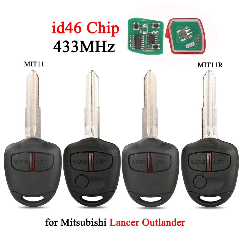 jingyuqin 2/3 Buttons 433MHz Smart Remote Car Key id46 For Mitsubishi Lancer Outlander Pajero MIT11 MIT11R Blade Repalcement
jingyuqin 2/3 Buttons 433MHz Smart Remote Car Key id46 For Mitsubishi Lancer Outlander Pajero MIT11 MIT11R Blade Repalcement