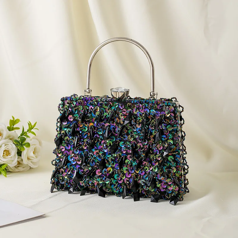 2023 Women's Evening Bags Fashion Luxury Sequin Beaded Tassel Handbags Banquet Party Clutches Chain Small Shoulder Bag Purses
2023 Women's Evening Bags Fashion Luxury Sequin Beaded Tassel Handbags Banquet Party Clutches Chain Small Shoulder Bag Purses